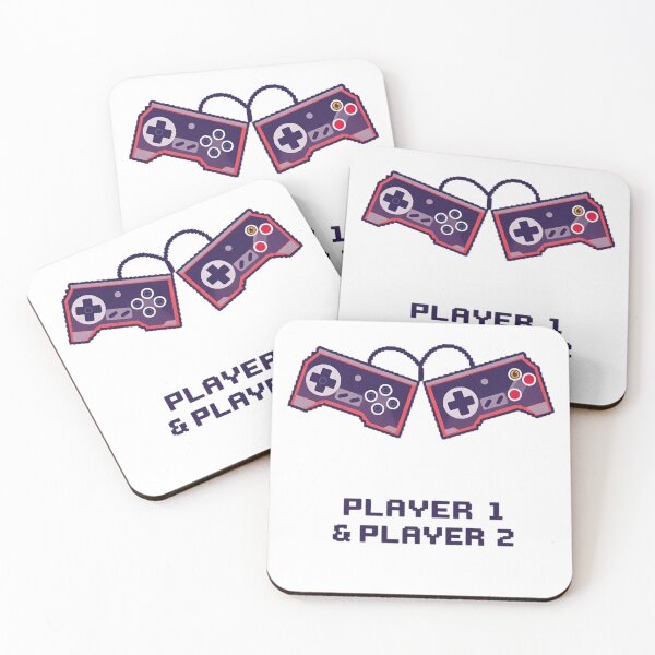 Item preview, Player 1 and Player 2 – Valentine’s Day Gaming Couple Design designed and sold by Sparkofart07.