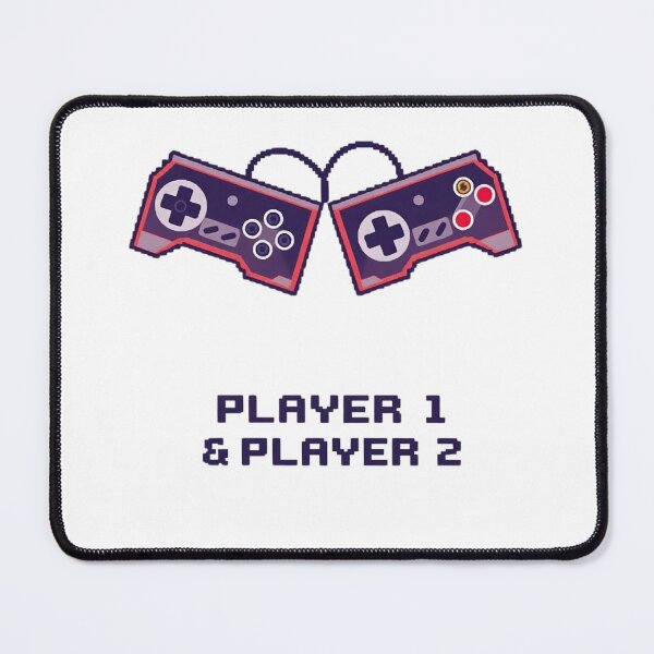 Item preview, Player 1 and Player 2 – Valentine’s Day Gaming Couple Design designed and sold by Sparkofart07.