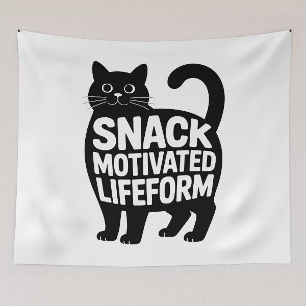 Item preview, Snack Motivated Lifeform Cat Humor designed and sold by Tammy Winand Arts.