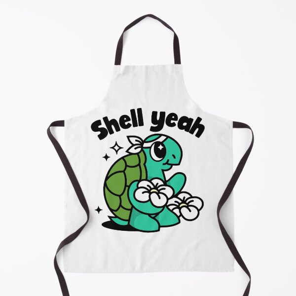 Item preview, Shell Yeah – Cute Happy Turtle Pun Illustration designed and sold by Homelife3.
