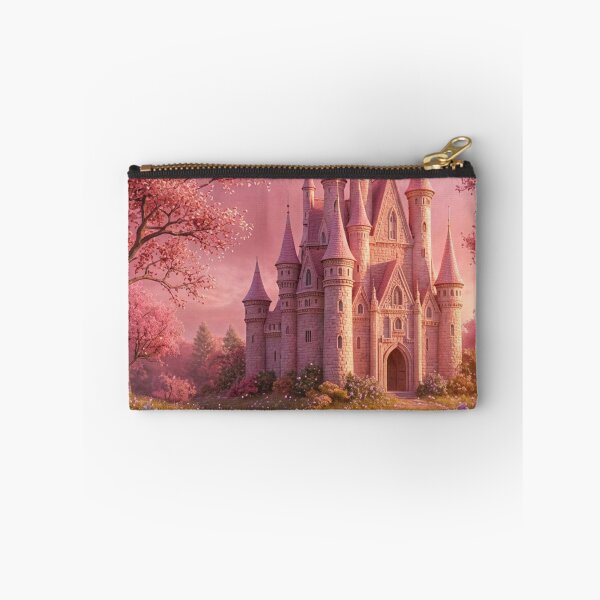 Item preview, Dreamy Pink Fairy Tale Castle in Blooming Spring Garden designed and sold by AmaliaV92.