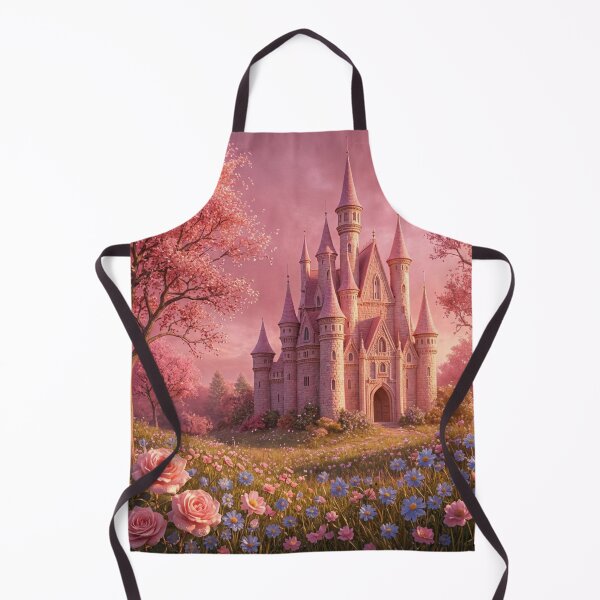 Item preview, Dreamy Pink Fairy Tale Castle in Blooming Spring Garden designed and sold by AmaliaV92.