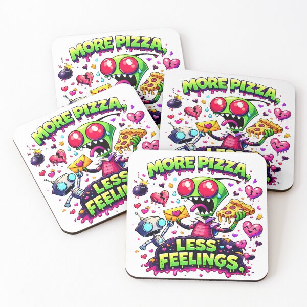 Item preview, More Pizza Less Feelings Alien Meme designed and sold by AnnDesignStudio.