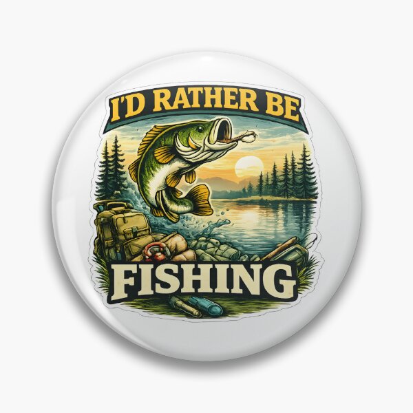 Item preview, I’d Rather Be Fishing – Vintage Fishing Illustration Design designed and sold by SVALANART.