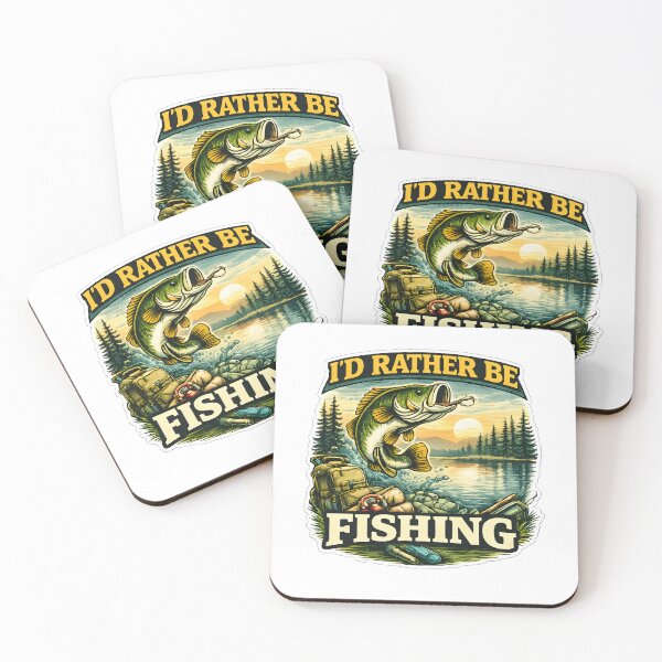 Item preview, I’d Rather Be Fishing – Vintage Fishing Illustration Design designed and sold by SVALANART.