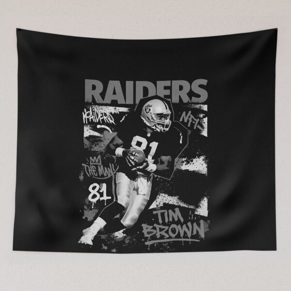 Item preview, Tim Brown Raider Royalty – Raiders #81 in Blackout Street Ink designed and sold by TheArtOfCar.