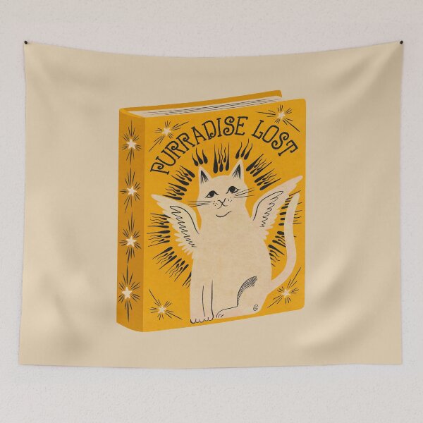 Item preview, Purradise Lost | Bookish Cat Pun, Classic Literature Pun With Cats, Bookish Gifts, John Milton Poem Paradise Lost designed and sold by Carrie Cantwell Art.