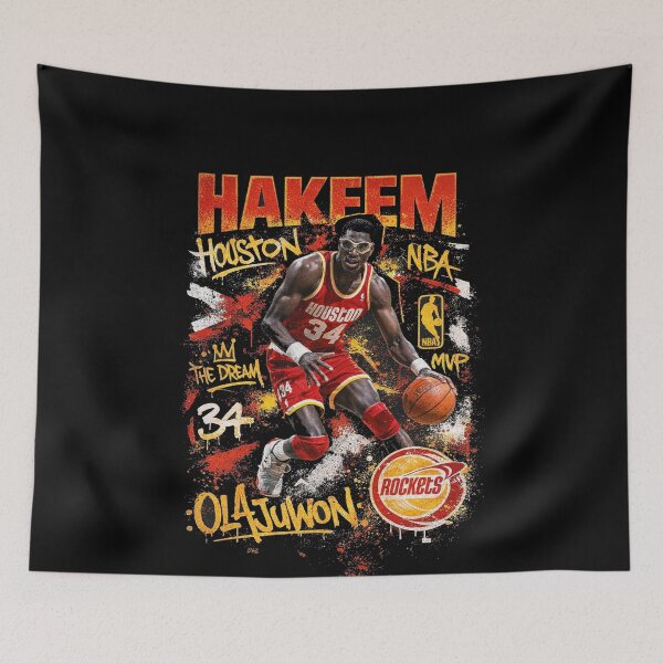 Item preview, Hakeem “The Dream” – Houston Rockets #34 in MVP Graffiti Glory designed and sold by TheArtOfCar.