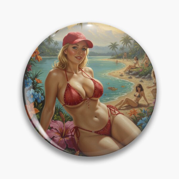 Item preview, blonde chick with red bikini designed and sold by Chubby Chase.