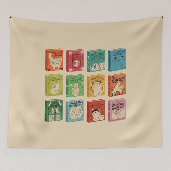 Item preview, Meowsterpieces of Kiterature | Classic Book Cat Literature Puns designed and sold by Carrie Cantwell Art.