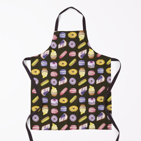 Item preview, Watercolor Sweets Patisserie Macarons Eclairs Donuts Cakes Tea Party designed and sold by katasonovaart.