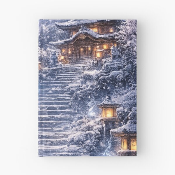 Item preview, The Snow Woman (Yuki-onna) in a mystical Japanese winter landscape designed and sold by Kallandra.