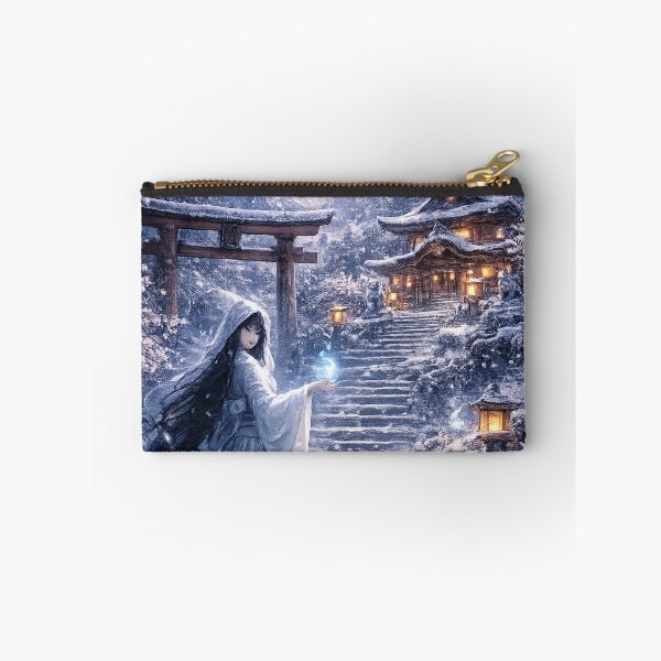Item preview, The Snow Woman (Yuki-onna) in a mystical Japanese winter landscape designed and sold by Kallandra.