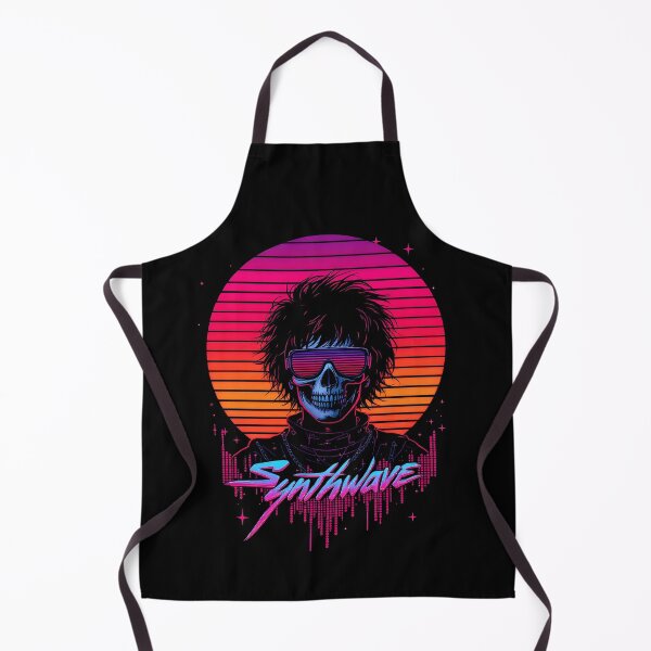 Item preview, Synthwave Retro Skull – Neon Sunset Design designed and sold by SynthstarShop.