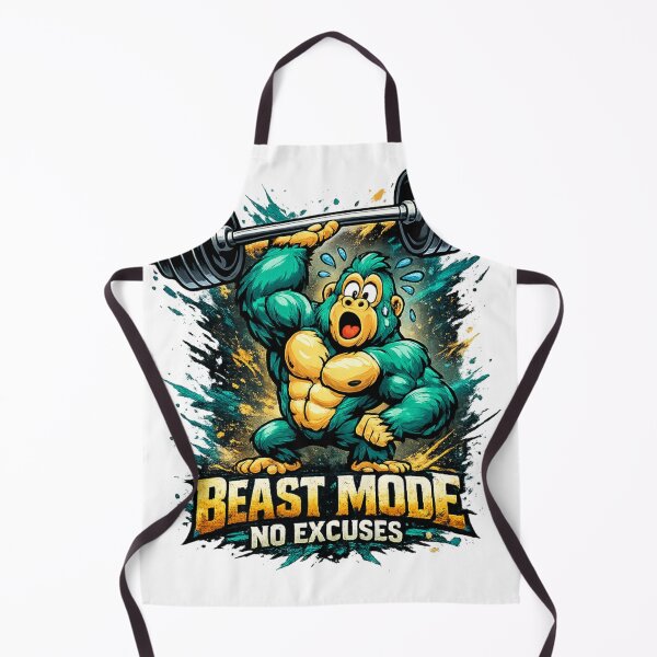 Item preview, Beast Mode No Excuses Gorilla Gym Workout Cartoon – Funny Weightlifting Motivation Desig designed and sold by jimbo7664.