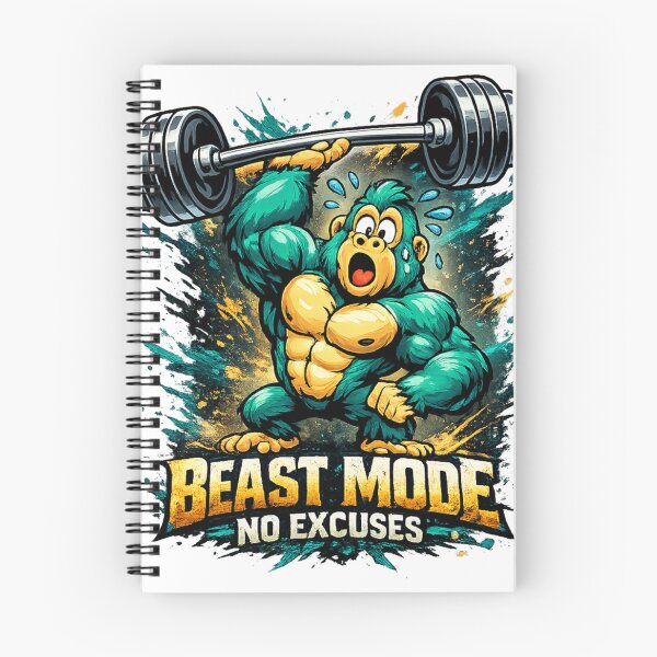 Item preview, Beast Mode No Excuses Gorilla Gym Workout Cartoon – Funny Weightlifting Motivation Desig designed and sold by jimbo7664.