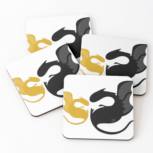 Item preview, Black and gold dragons designed and sold by Angela’s Doodles.