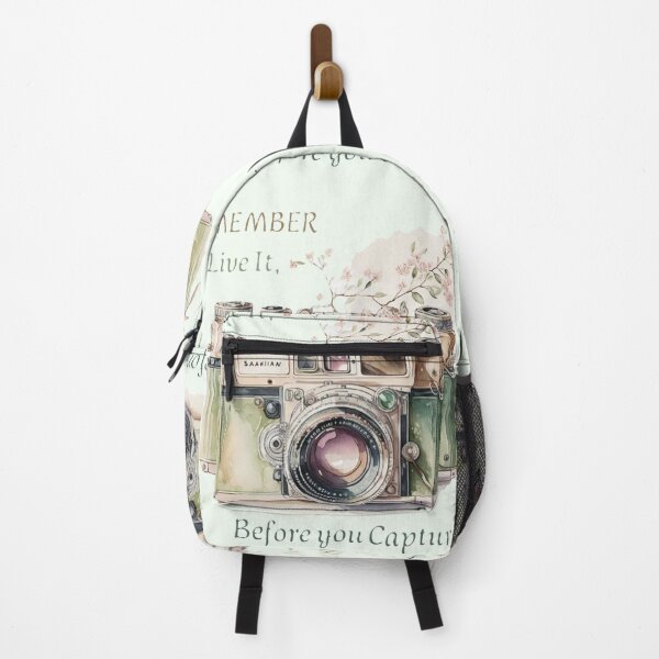 Item preview, Remember To Live It - vintage Camera Floral Art designed and sold by HellenicBloom.