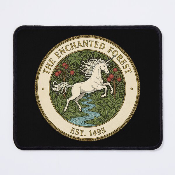 Item preview, The Enchanted Forest - Vintage Medieval Unicorn Emblem designed and sold by SHK-Designs.