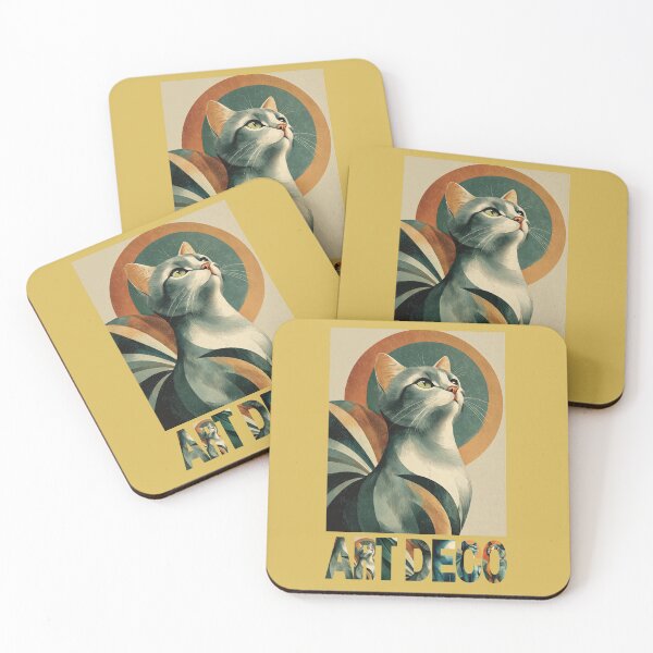 Item preview, Art deco cat designed and sold by ARTpatrycha.