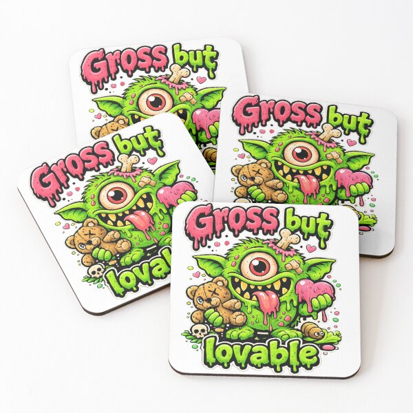Item preview, Gross But Lovable – Cute Creepy One-Eyed Monster Art designed and sold by MaBakerArt.