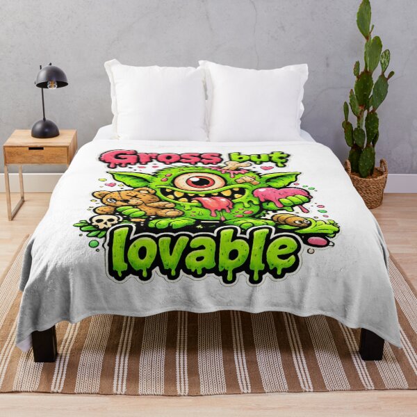 Item preview, Gross But Lovable – Cute Creepy One-Eyed Monster Art designed and sold by MaBakerArt.
