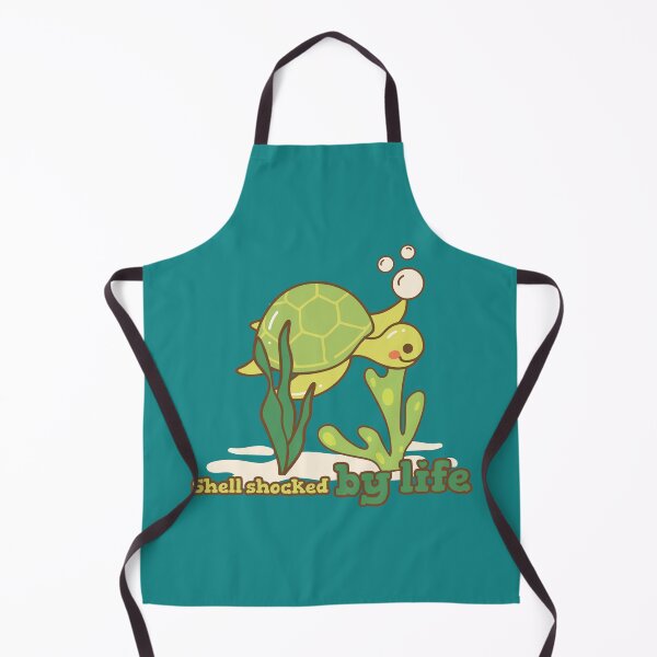 Item preview, Shell Shocked by Life – Cute Funny Sea Turtle Illustration designed and sold by Homelife3.