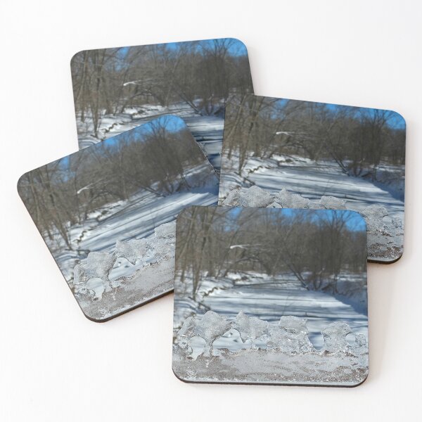 Item preview, Ice and snow on the Huron River designed and sold by J Rier Photography.