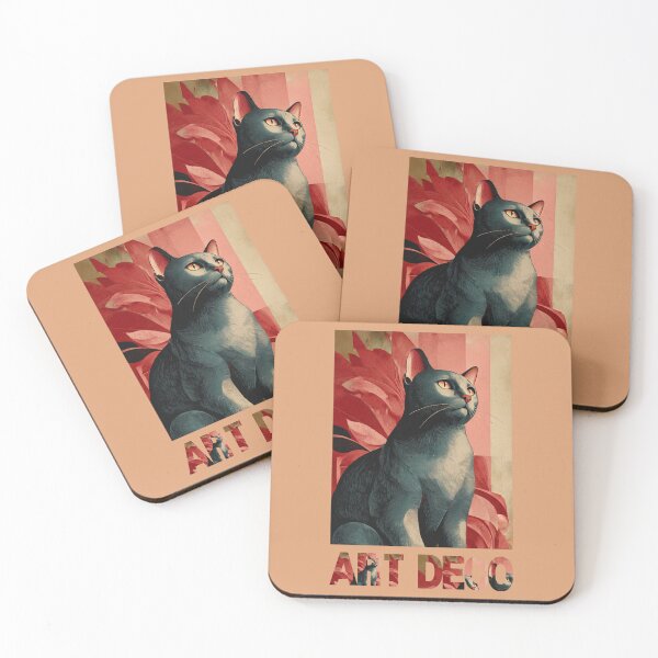 Item preview, Art deco cat designed and sold by ARTpatrycha.