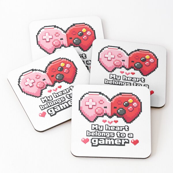 Item preview, Valentine's My Heart Belongs to a Gamer Retro Pixel Art Heart designed and sold by Supergrafix07.