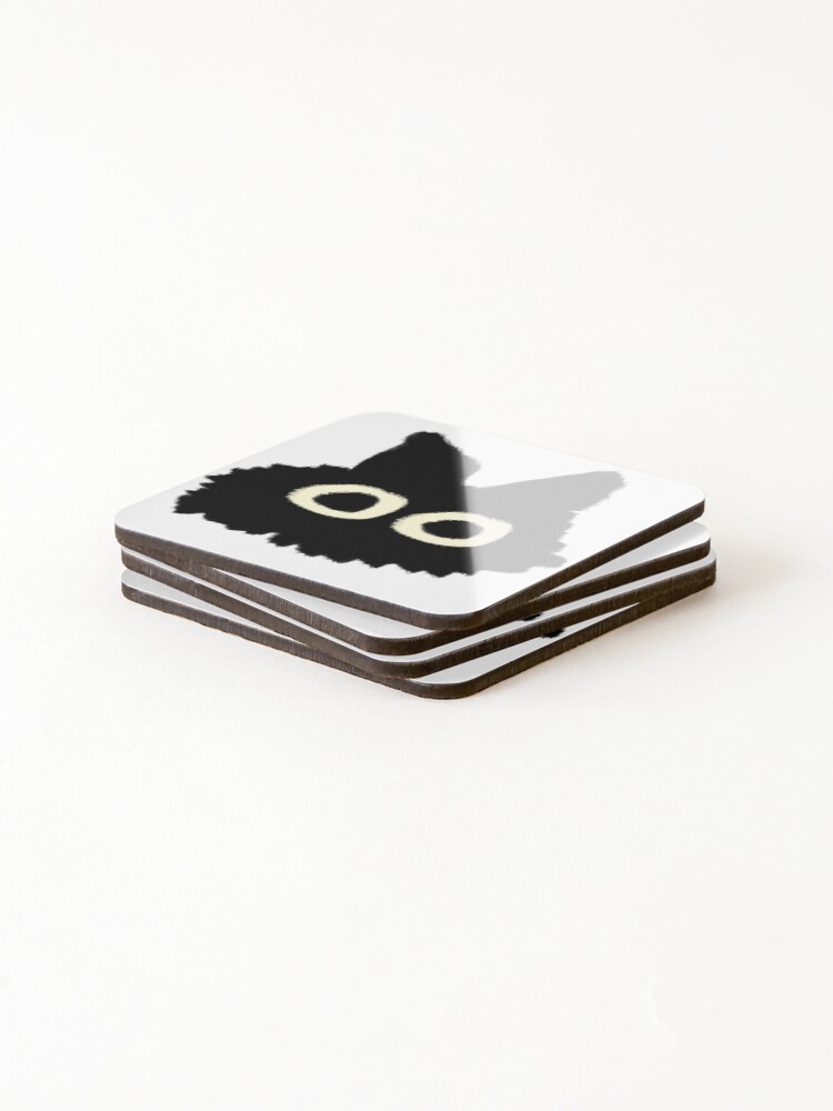 Thumbnail 4 of 5, Coasters (Set of 4), Void Cat Sticker designed and sold by RozDoz.