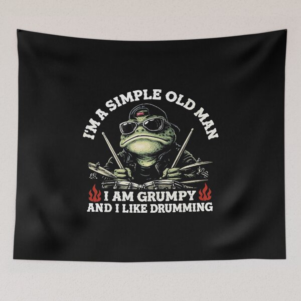 Item preview, I'm A Simple Old Man I Am Grumpy and I Like Boobs Frog designed and sold by gear-posters.