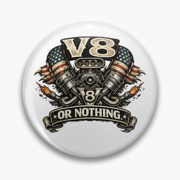 Item preview, V8 or nothing - Classic Cars - muscle car designed and sold by RiTaMerch.
