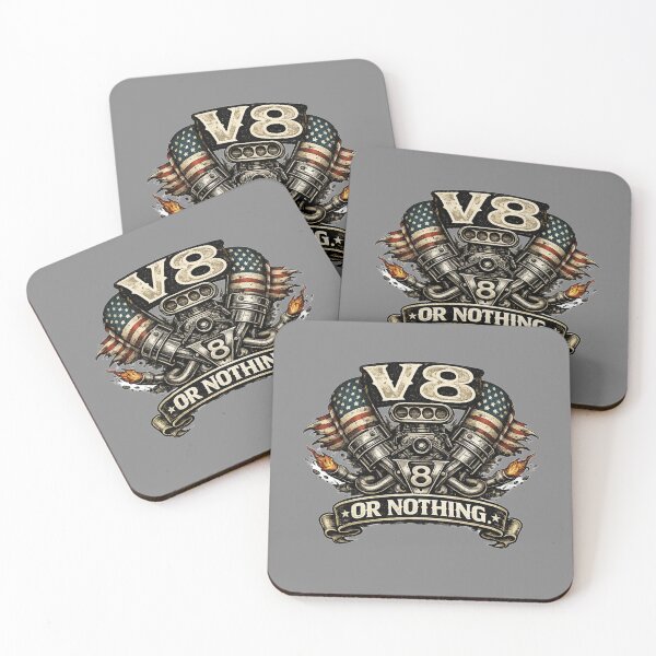 Item preview, V8 or nothing - Classic Cars - muscle car designed and sold by RiTaMerch.