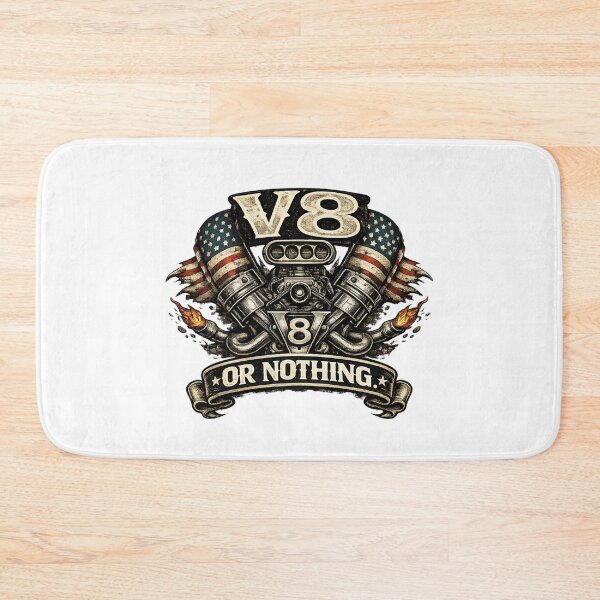 Item preview, V8 or nothing - Classic Cars - muscle car designed and sold by RiTaMerch.