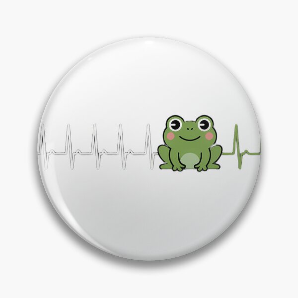 Item preview, Frog Heartbeat EKG Pulse Kawaii Animal Lover designed and sold by JossDesign15.