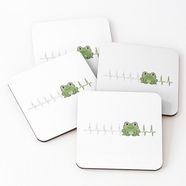 Item preview, Frog Heartbeat EKG Pulse Kawaii Animal Lover designed and sold by JossDesign15.
