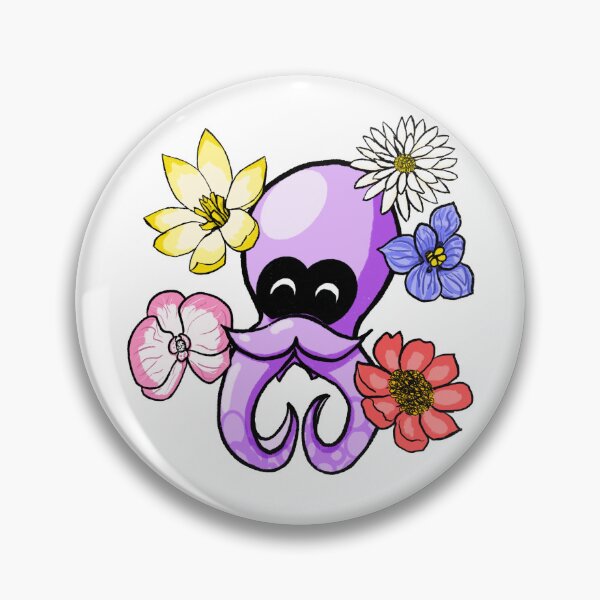 Item preview, Splatoon Octo with flowers designed and sold by Pixls' Nook.