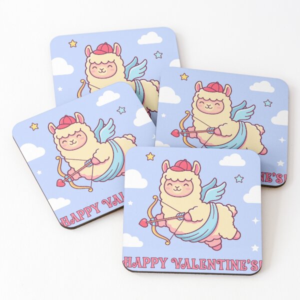 Item preview, Happy Valentine's Day Llama Cupid designed and sold by Itsabottogodown.