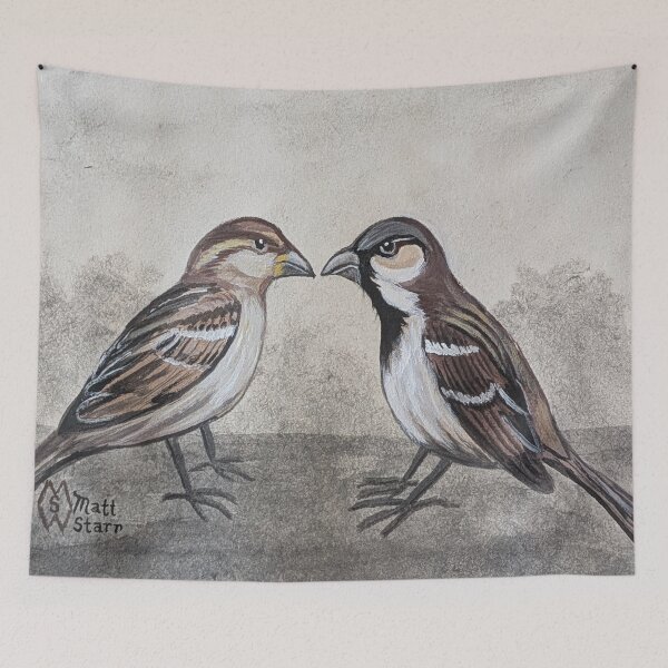 Item preview, House sparrows in the park  designed and sold by Matt Starr Fine Art .