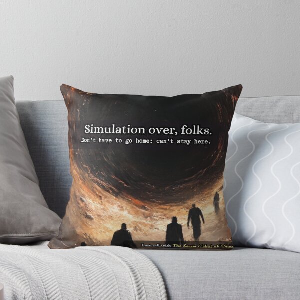 Item preview, Simulation Over, Folks – Cosmic Existential Humor designed and sold by The Secret Cabal of Despair.