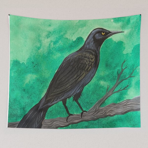 Item preview, A great-tailed grackle perched in a tree designed and sold by Matt Starr Fine Art .