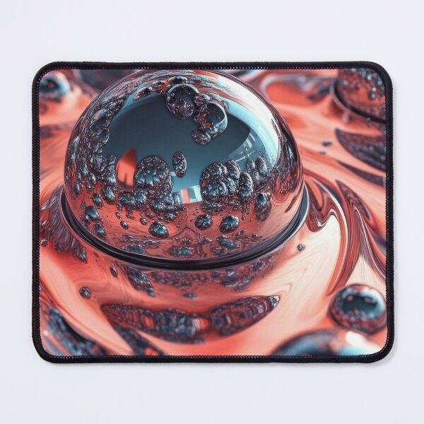 Item preview, Liquid Chrome & Copper – 3D Metallic Abstract designed and sold by B-Russ-Stuff.