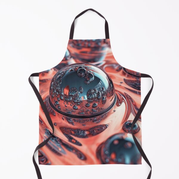 Item preview, Liquid Chrome & Copper – 3D Metallic Abstract designed and sold by B-Russ-Stuff.