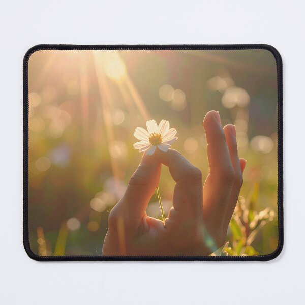 Item preview, White Flower with Golden Light – Zen Nature Wall Decoration designed and sold by Schoenenwald - Illustrations Uniques et Originales.
