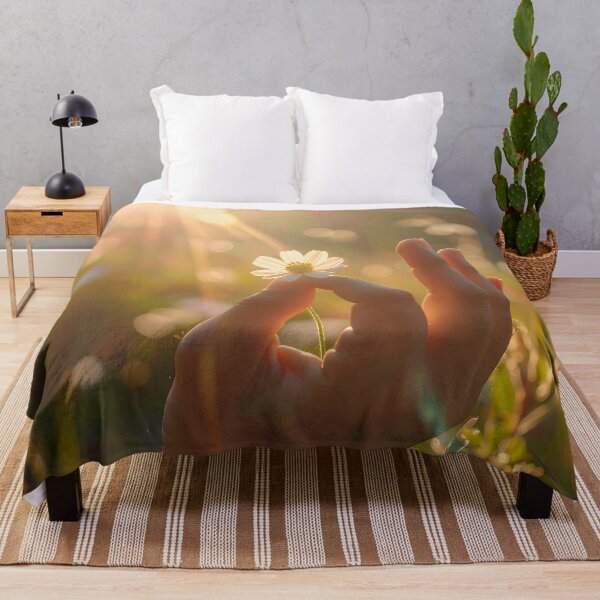 Item preview, White Flower with Golden Light – Zen Nature Wall Decoration designed and sold by Schoenenwald - Illustrations Uniques et Originales.