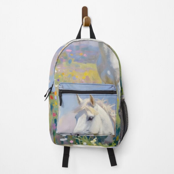 Item preview, White Horse Among Flowers designed and sold by ChanceTwoArt.