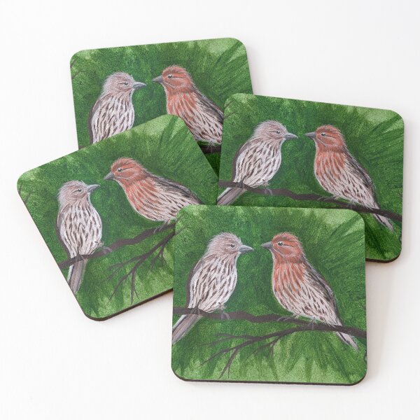 Item preview, House finch pair in the park  designed and sold by Matt Starr Fine Art .