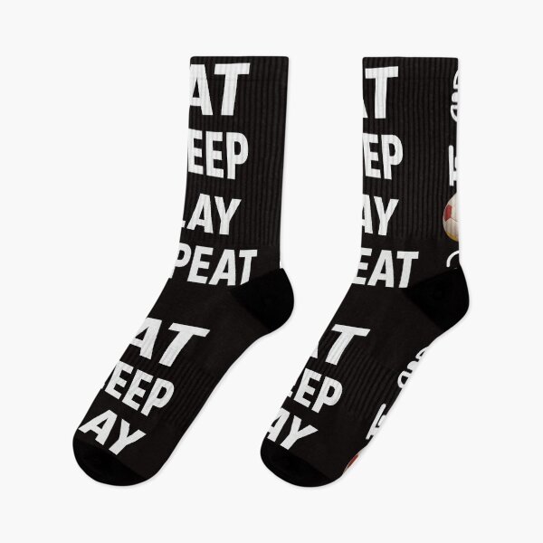 Item preview, Eat Sleep Play Repeat Soccer (black and dark) designed and sold by martin&matt artwork.