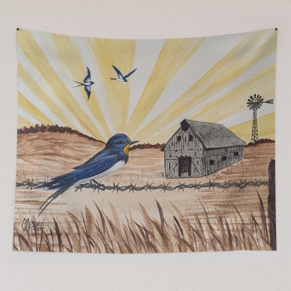Item preview, Barn swallows at the old barn  designed and sold by Matt Starr Fine Art .